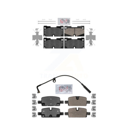 Front Ceramic Rear Semi-Metallic Disc Brake Pads Kit For GMC Chevrolet Silverado 1500 XL KNF-100857