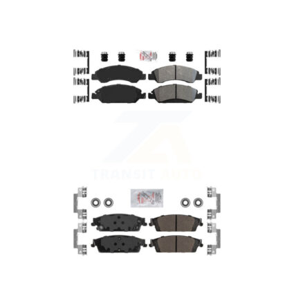 Front Rear Semi-Metallic Disc Brake Pads Kit For GMC Chevrolet Sierra 1500 Silverado XL KNF-100860