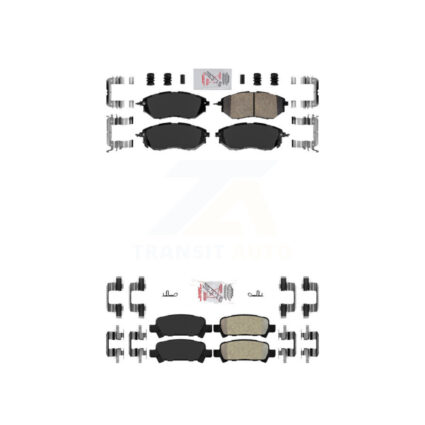 Front Ceramic Rear Semi-Metallic Disc Brake Pads Kit For Subaru Legacy KNF-100896