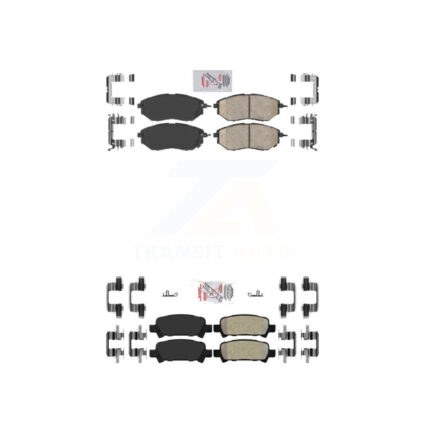Front Ceramic Rear Semi-Metallic Disc Brake Pads Kit For Subaru Legacy KNF-100897