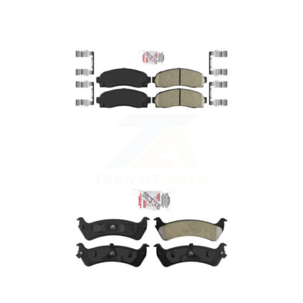 Front Ceramic Rear Semi-Metallic Disc Brake Pads Kit For 2001 Ford Explorer Sport KNF-100932