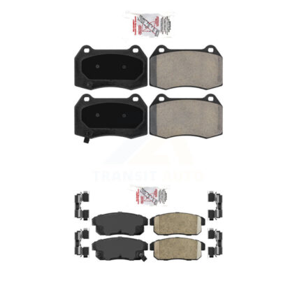 Front Semi-Metallic Rear Ceramic Disc Brake Pads Kit For 2002-2006 Nissan Sentra 2.5L KNF-100935