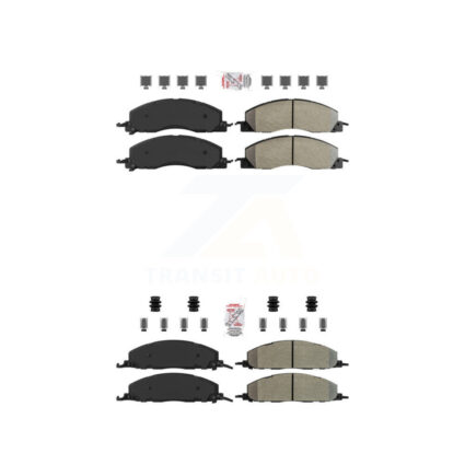 Front Rear Semi-Metallic Disc Brake Pads Kit For Ram 3500 2500 1500 Dodge KNF-100950