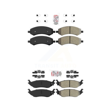 Front Rear Semi-Metallic Disc Brake Pads Kit For Ram 1500 Classic Dodge Chrysler Aspen KNF-101000