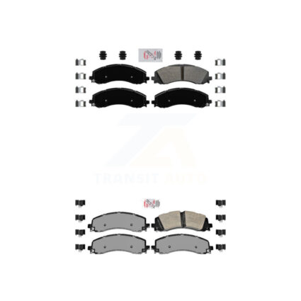 Front Rear Semi-Metallic Disc Brake Pads Kit For Ram 2500 3500 KNF-101078