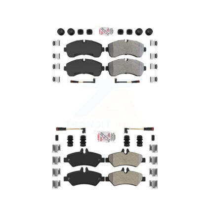 Front Rear Semi-Metallic Disc Brake Pads Kit For Sprinter 3500 Mercedes-Benz Dodge KNF-101099