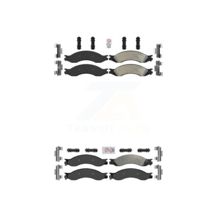 Front Rear Semi-Metallic Disc Brake Pads Kit For GMC Chevrolet C4500 Kodiak C5500 Topkick KNF-101157