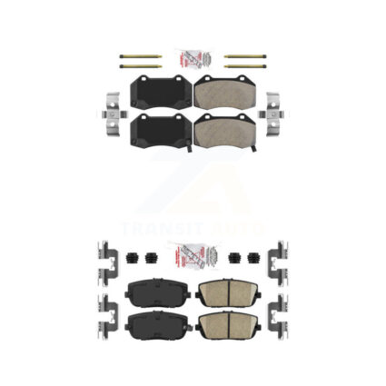 Front Semi-Metallic Rear Ceramic Disc Brake Pads Kit For 2016-2020 Mazda MX-5 Miata KNF-101164