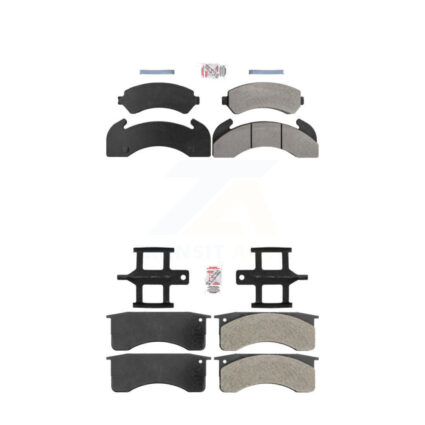 Front Rear Semi-Metallic Disc Brake Pads Kit For GMC C7500 Topkick Chevrolet T6500 T7500 KNF-101184