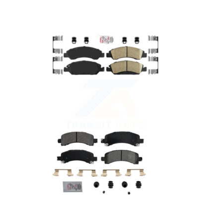 Front Ceramic Rear Semi-Metallic Disc Brake Pads Kit For Chevrolet Express 1500 GMC KNF-101255