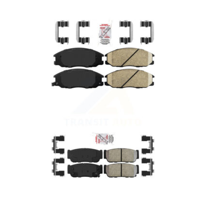 Front Ceramic Rear Semi-Metallic Disc Brake Pads Kit For 2003-2009 Kia Sorento KNF-101289