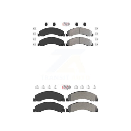 Front Rear Semi-Metallic Disc Brake Pads Kit For Ram Dodge Sterling Truck 4500 5500 45 55 KNF-101322