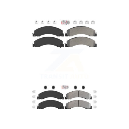 Front Rear Semi-Metallic Disc Brake Pads Kit For Ram Dodge Sterling Truck 4500 5500 45 55 KNF-101323