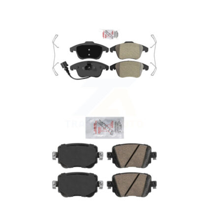 Front Semi-Metallic Rear Ceramic Disc Brake Pads Kit For Volkswagen Passat Audi Q3 KNF-101338