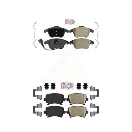 Front Semi-Metallic Rear Ceramic Disc Brake Pads Kit For Volkswagen Tiguan Audi Q3 KNF-101340