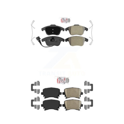 Front Semi-Metallic Rear Ceramic Disc Brake Pads Kit For Volkswagen Tiguan Audi Q3 KNF-101341