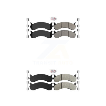 Front Rear Semi-Metallic Disc Brake Pads Kit For Kenworth T370 International Freightliner KNF-101352