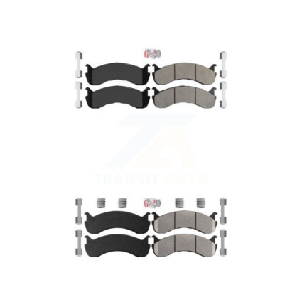 Front Rear Semi-Metallic Disc Brake Pads Kit For Kenworth T370 International Freightliner KNF-101353