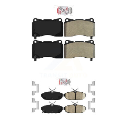 Front Semi-Metallic Rear Ceramic Disc Brake Pads Kit For Ford Mustang KNF-101355