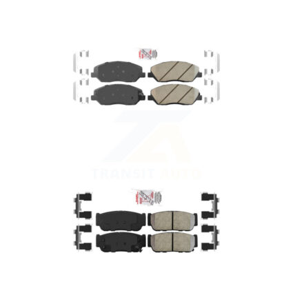Front Ceramic Rear Semi-Metallic Disc Brake Pads Kit For Hyundai Entourage Kia Sedona KNF-101395