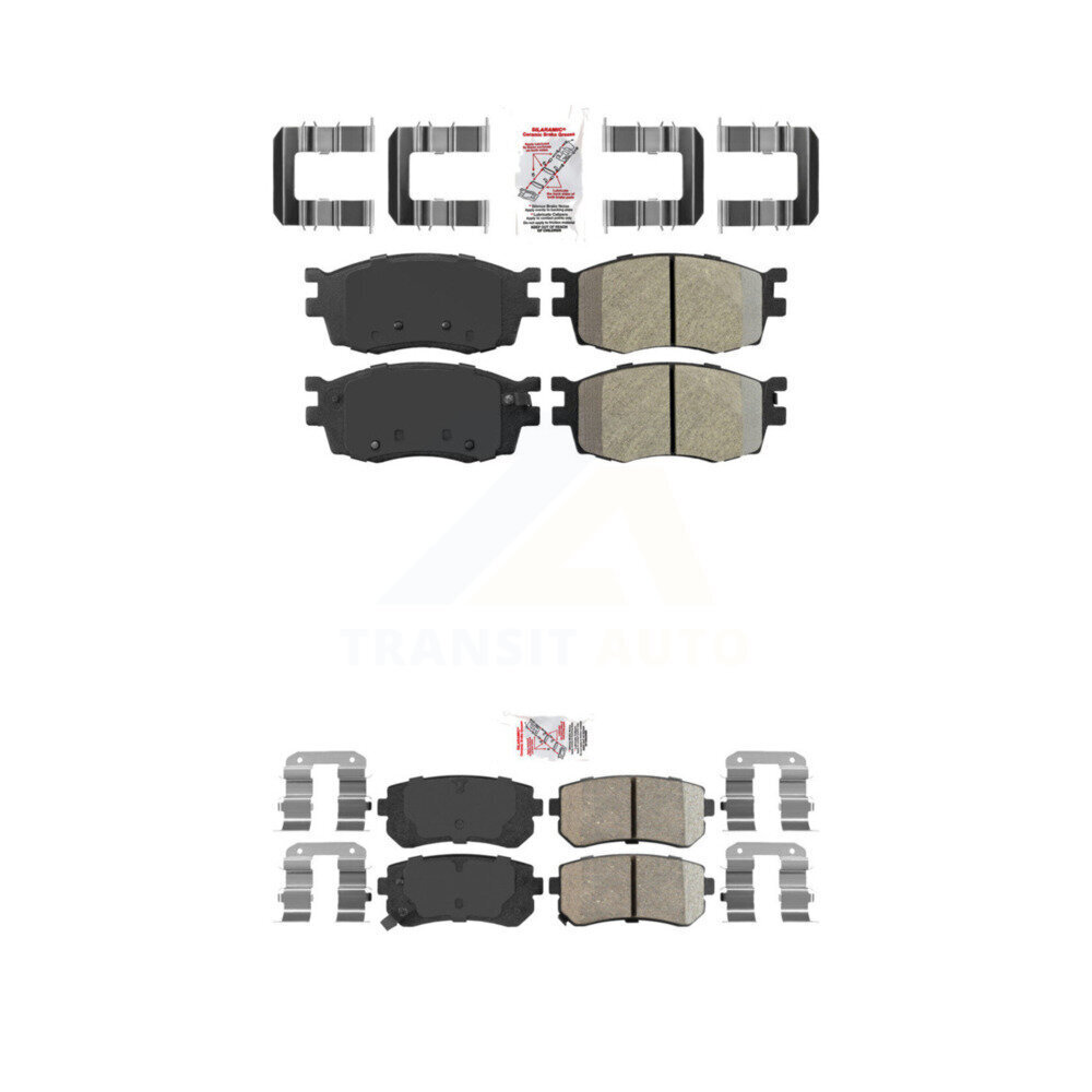 Front Semi-Metallic Rear Ceramic Disc Brake Pads Kit For Hyundai Accent Kia Rio Rio5 KNF-101403