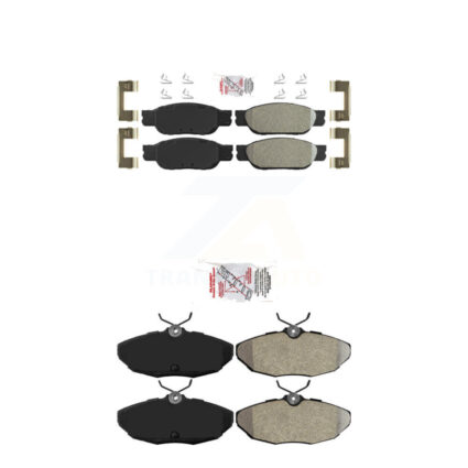 Front Rear Semi-Metallic Disc Brake Pads Kit For Ford Thunderbird Lincoln LS Jaguar KNF-101435