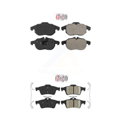 Front Semi-Metallic Rear Ceramic Disc Brake Pads Kit For Saab 9-3 KNF-101475