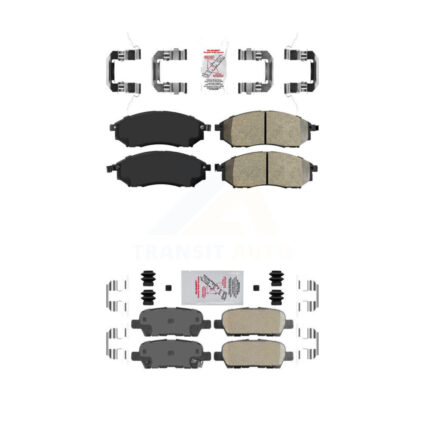 Front Semi-Metallic Rear Ceramic Disc Brake Pads Kit For INFINITI Nissan Murano G37 G35 KNF-101485