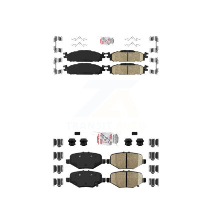 Front Ceramic Rear Semi-Metallic Disc Brake Pads Kit For Ford Explorer Limited/Sport/XLT KNF-101490