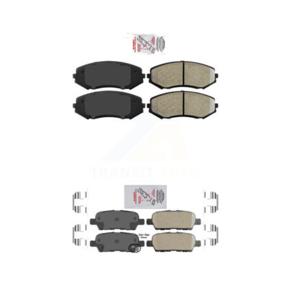 Front Semi-Metallic Rear Ceramic Disc Brake Pads Kit For 2007-2013 Suzuki Grand Vitara KNF-101508