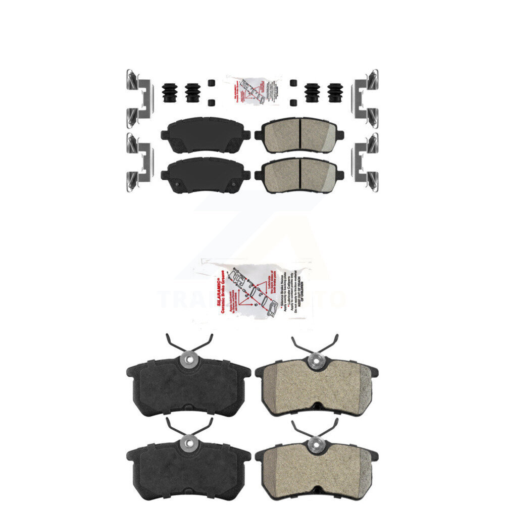 Front Ceramic Rear Semi-Metallic Disc Brake Pads Kit For Ford Fiesta KNF-101535