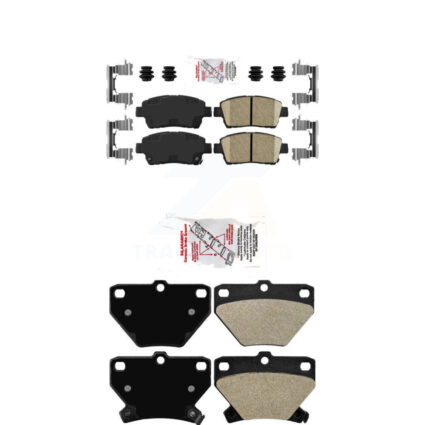 Front Ceramic Rear Semi-Metallic Disc Brake Pads Kit For 2000 Toyota Celica GT KNF-101536