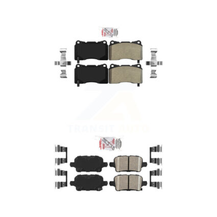 Front Semi-Metallic Rear Ceramic Disc Brake Pads Kit For Buick Regal Sportback TourX KNF-101539