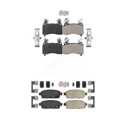 Front Semi-Metallic Rear Ceramic Disc Brake Pads Kit For Cadillac ELR KNF-101545