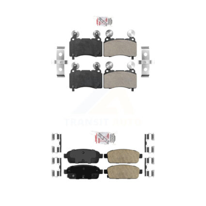 Front Semi-Metallic Rear Ceramic Disc Brake Pads Kit For Cadillac ELR KNF-101546
