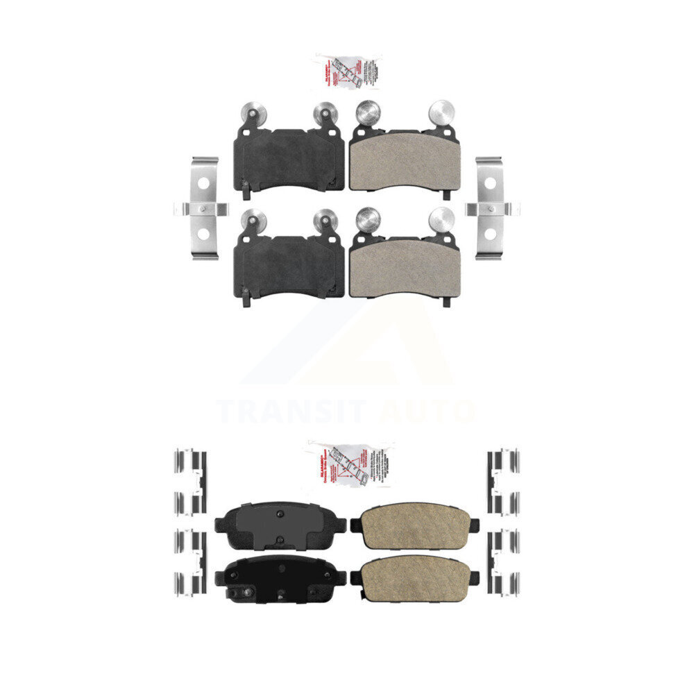 Front Semi-Metallic Rear Ceramic Disc Brake Pads Kit For Cadillac ELR KNF-101546