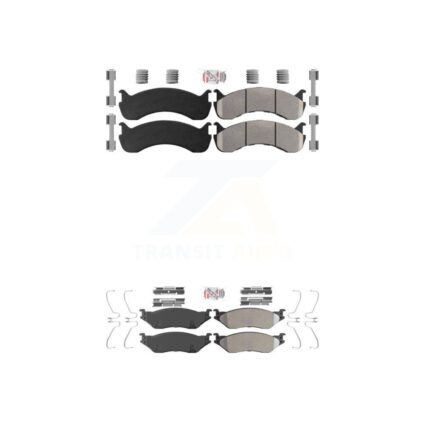 Front Rear Semi-Metallic Disc Brake Pads Kit For Ford F-53 Motorhome Chassis KNF-101572