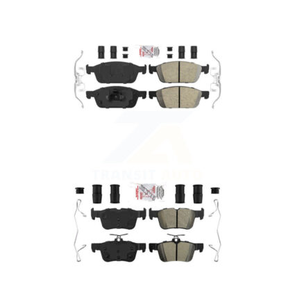 Front Ceramic Rear Semi-Metallic Disc Brake Pads Kit For Ford Escape Lincoln MKC KNF-101592