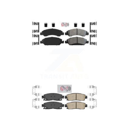 Front Semi-Metallic Rear Ceramic Disc Brake Pads Kit For Cadillac XTS KNF-101607