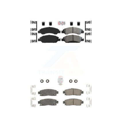 Front Semi-Metallic Rear Ceramic Disc Brake Pads Kit For Cadillac XTS KNF-101608