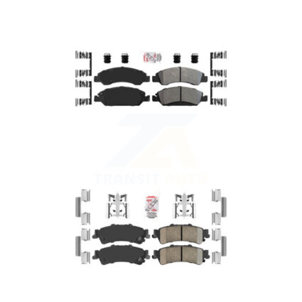 Front Semi-Metallic Rear Ceramic Disc Brake Pads Kit For Chevrolet GMC Silverado 1500 KNF-101613