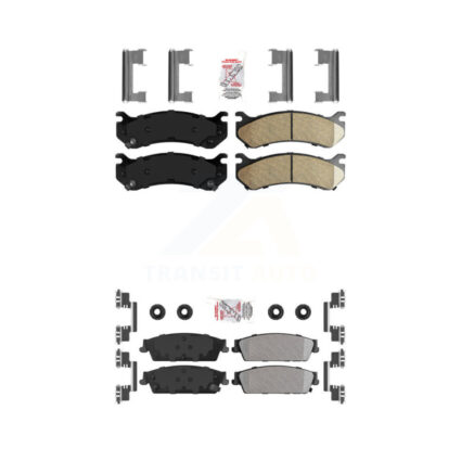 Front Ceramic Rear Semi-Metallic Disc Brake Pads Kit For Chevrolet Silverado 1500 KNF-101618