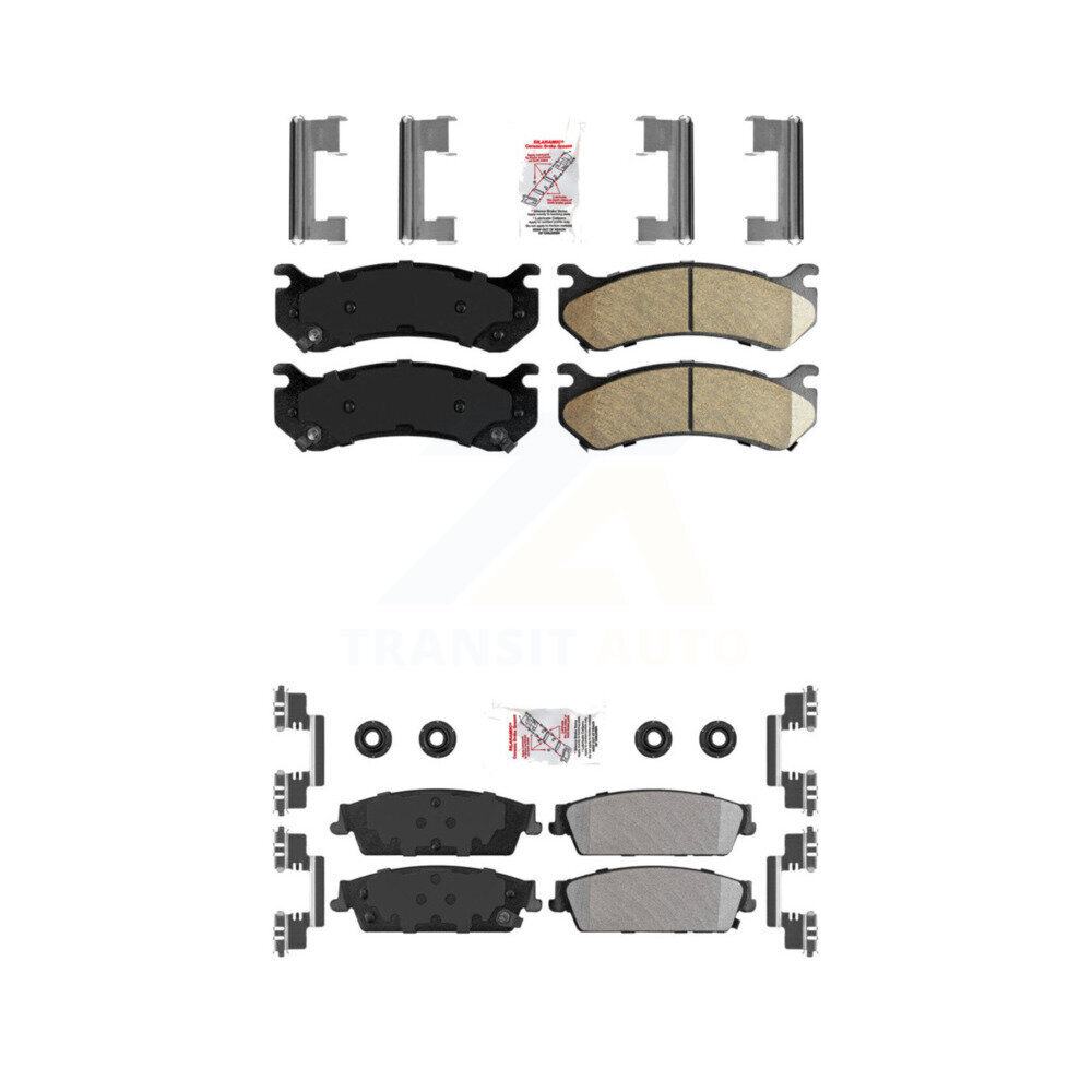 Front Ceramic Rear Semi-Metallic Disc Brake Pads Kit For Chevrolet Silverado 1500 KNF-101618