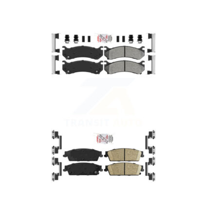 Front Semi-Metallic Rear Ceramic Disc Brake Pads Kit For Chevrolet Silverado 1500 KNF-101621