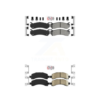 Front Semi-Metallic Rear Ceramic Disc Brake Pads Kit For GMC Savana 2500 Chevrolet KNF-101628