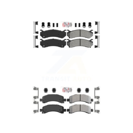 Front Rear Semi-Metallic Disc Brake Pads Kit For GMC Savana 2500 Chevrolet Express KNF-101629