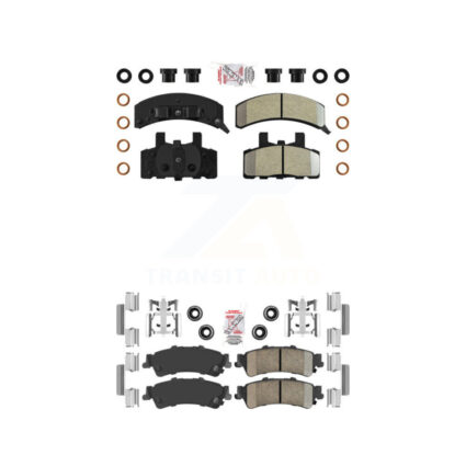 Front Semi-Metallic Rear Ceramic Disc Brake Pads Kit For GMC Yukon Cadillac 60 Special KNF-101632