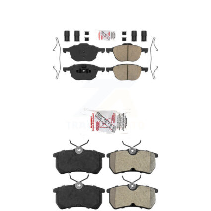 Front Ceramic Rear Semi-Metallic Disc Brake Pads Kit For Ford Focus KNF-101642