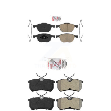 Front Ceramic Rear Semi-Metallic Disc Brake Pads Kit For Ford Focus KNF-101643