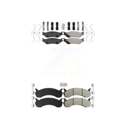 Front Rear Semi-Metallic Disc Brake Pads Kit For Ford F-59 Commercial Stripped Chassis KNF-101650